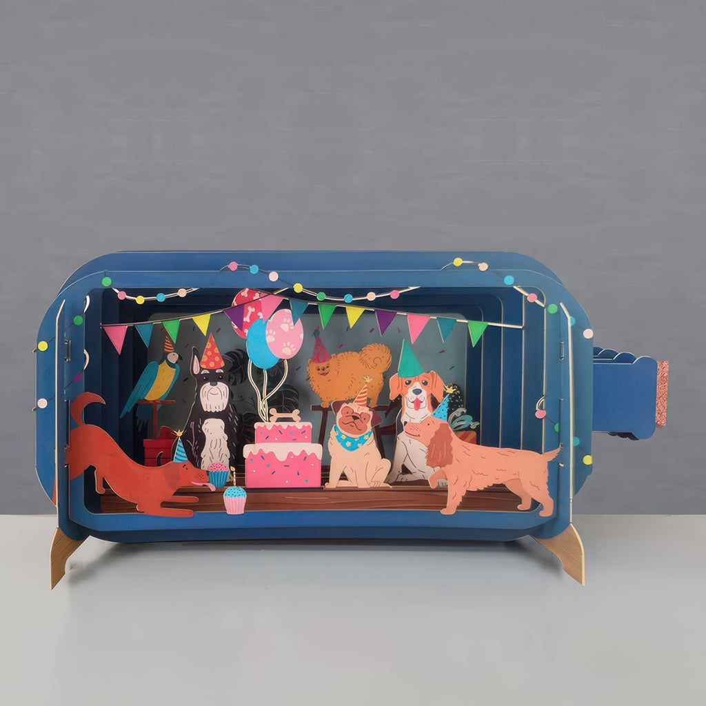Birthday Dogs Message In A Bottle Card .