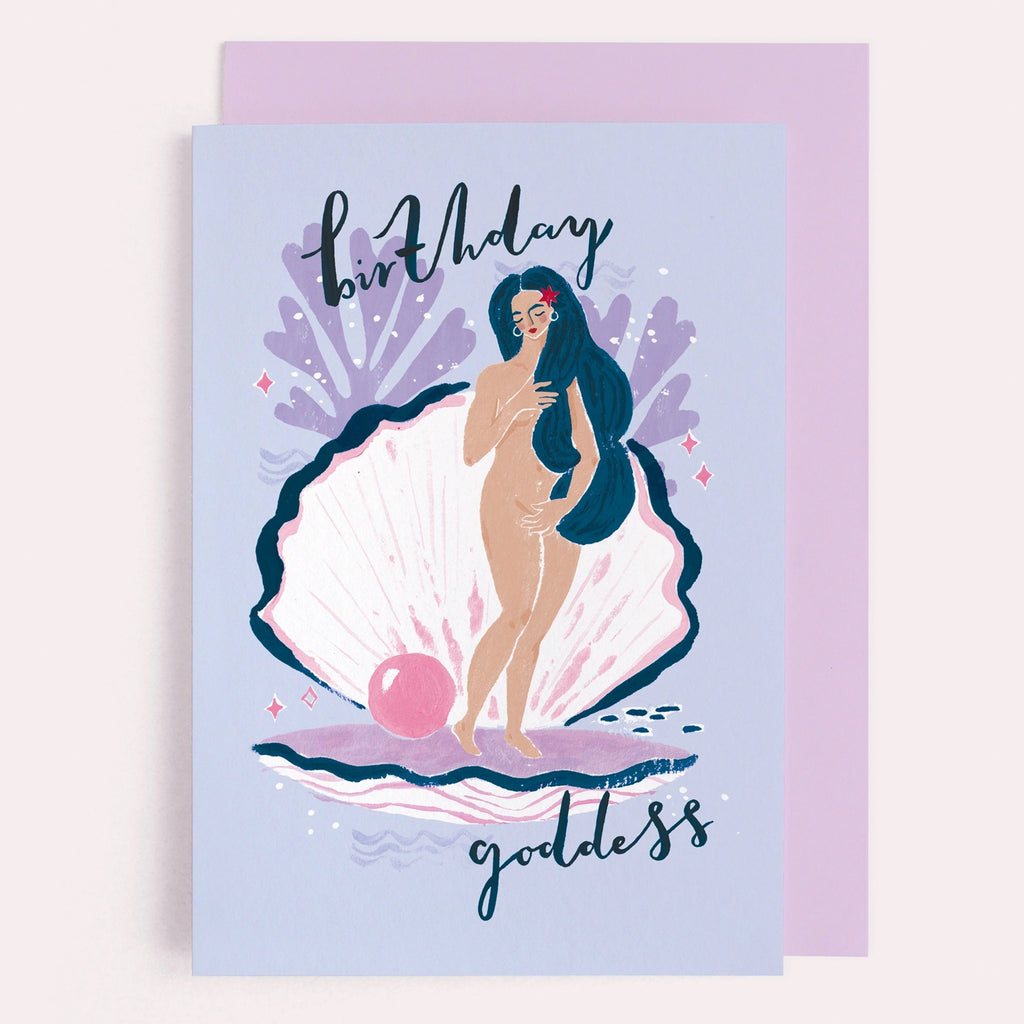 Birthday Goddess Shell Card.