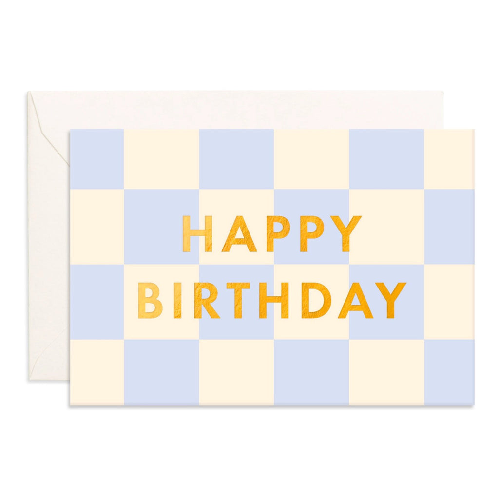 Birthday Powder Check Mini Greeting Card.