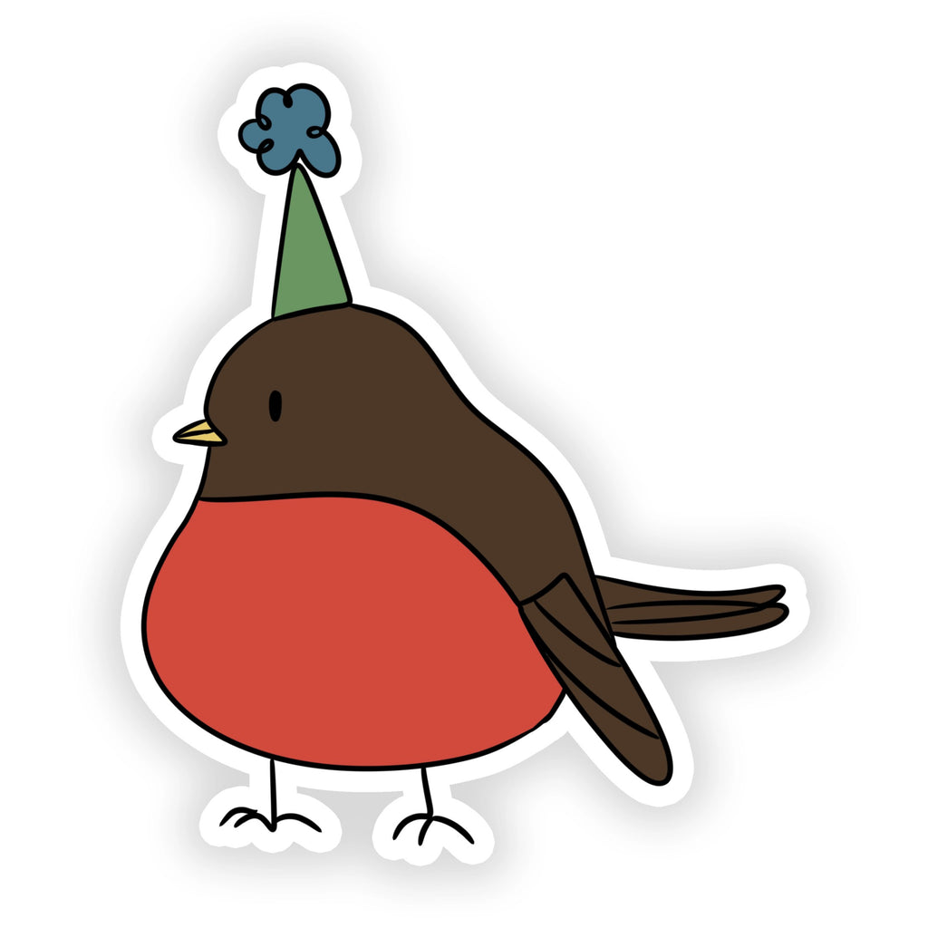 Birthday Robin Sticker.