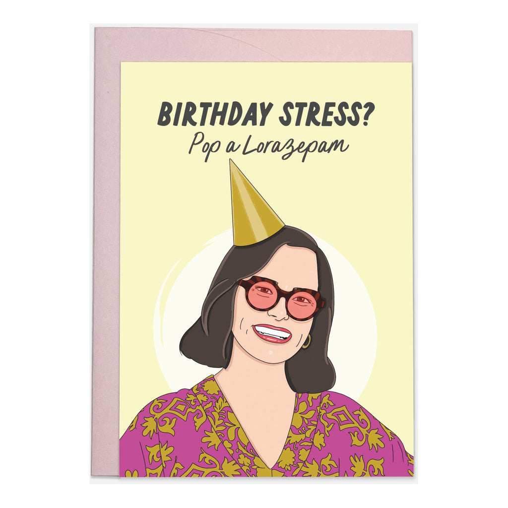 Birthday Stress White Lotus Card.