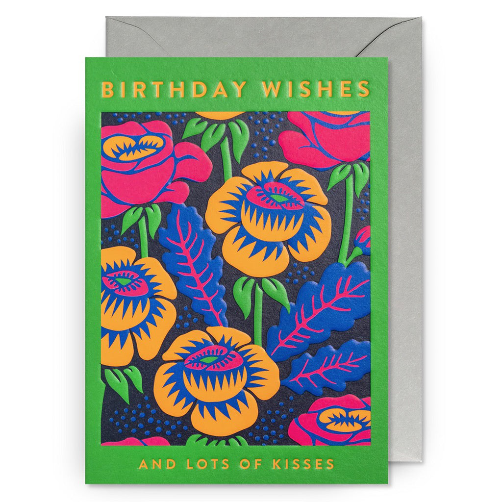 Birthday Wishes And Kisses Card.