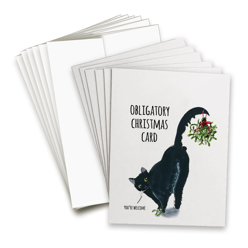 Black Cat Obligatory Christmas Cards.