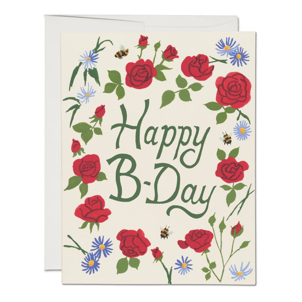 Blooming Roses Birthday Greeting Card.