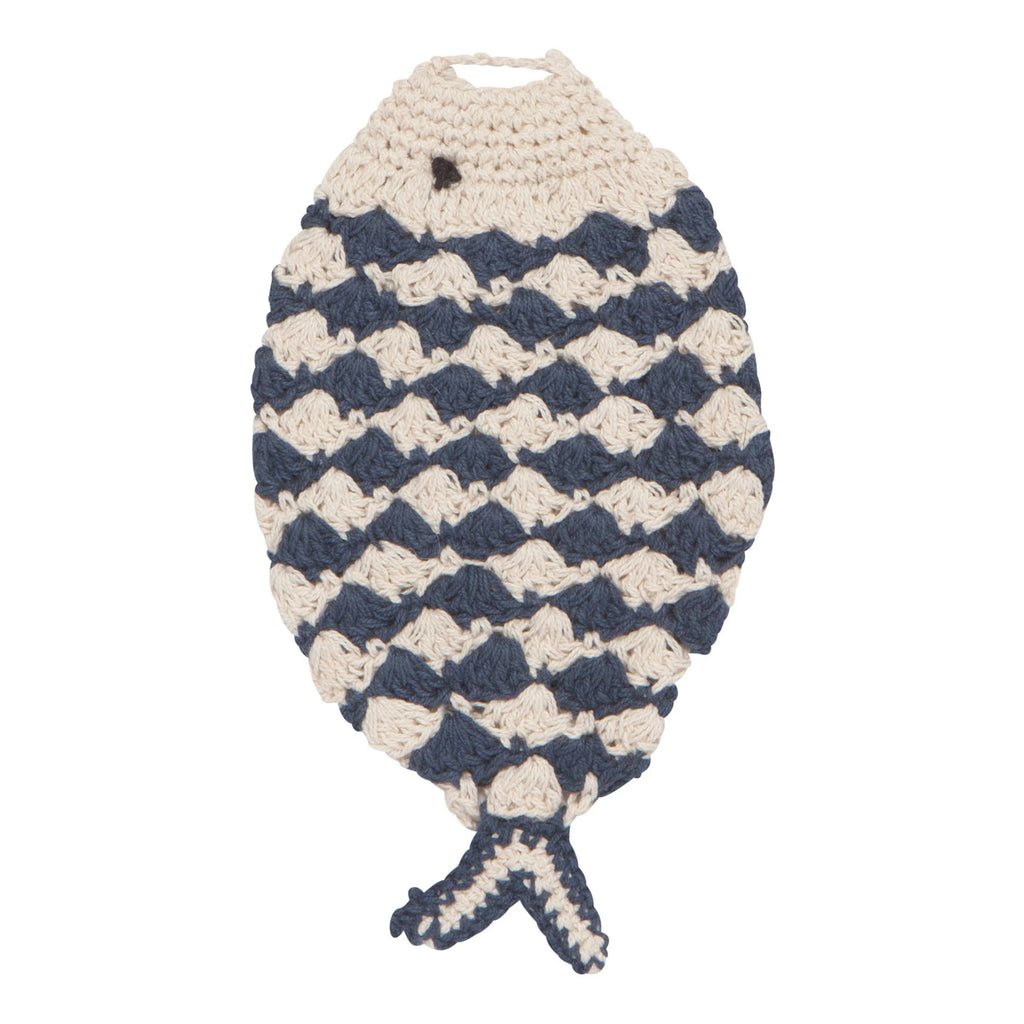 Blue Little Fish Crochet Sponges.