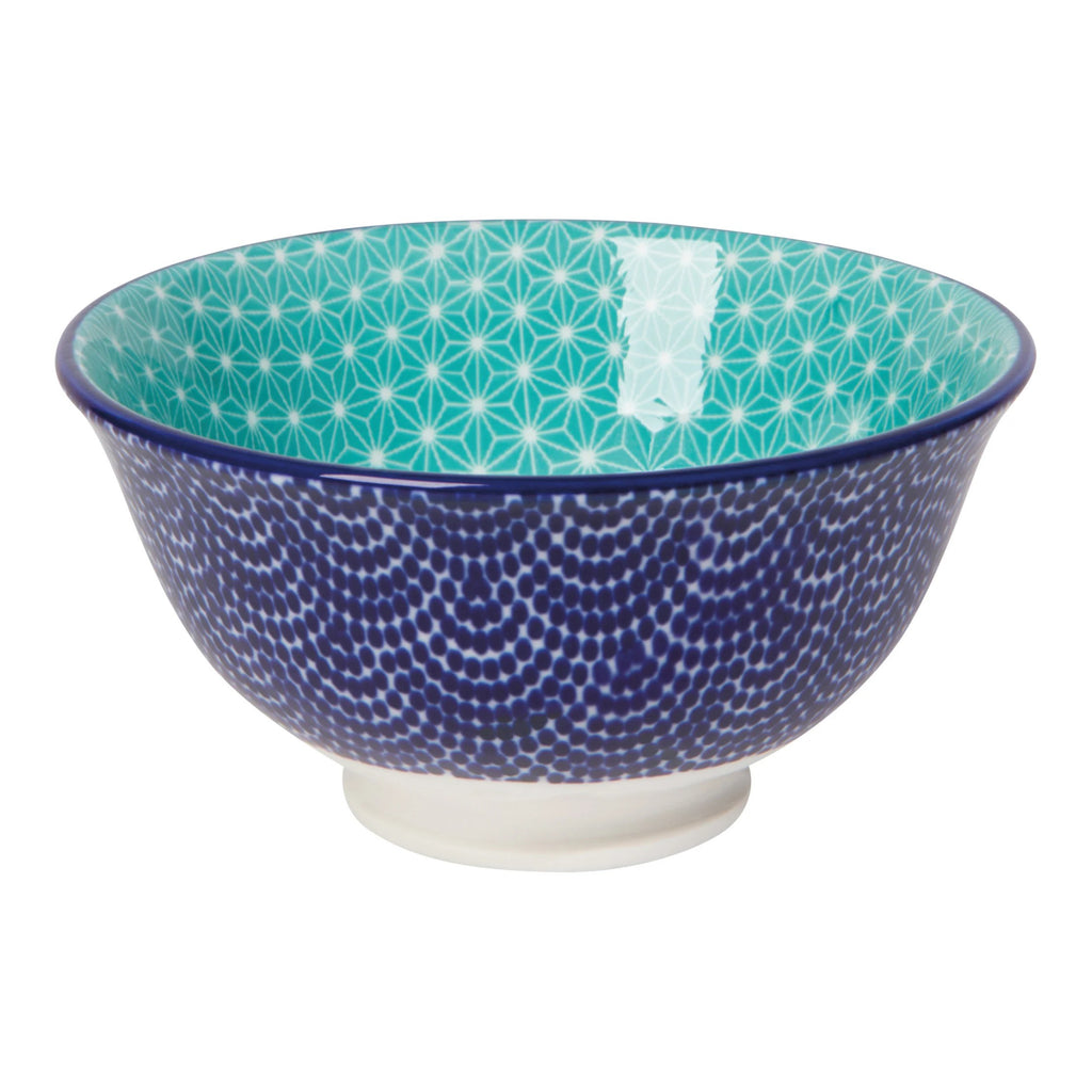 Blue Waves Stamped Bowl 3.5 Inch.