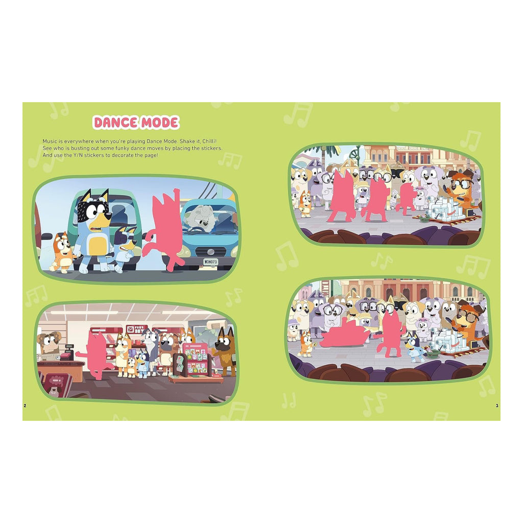 Bluey: Super Stickers - spread 1.