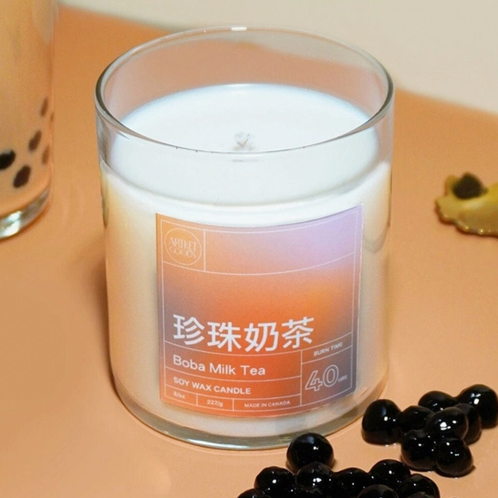 Boba Milk Tea Soy Wax Blend Candle.