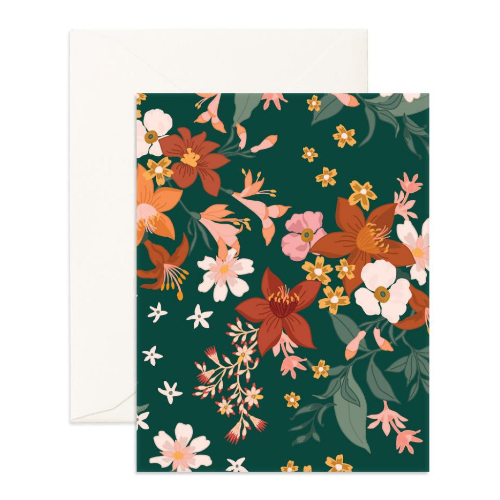 Bohemia Forest Florals Greeting Card.