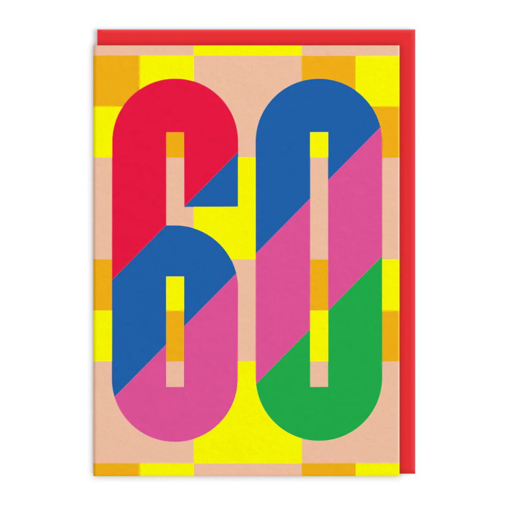 Bold Graphic 60th Birthday Card.