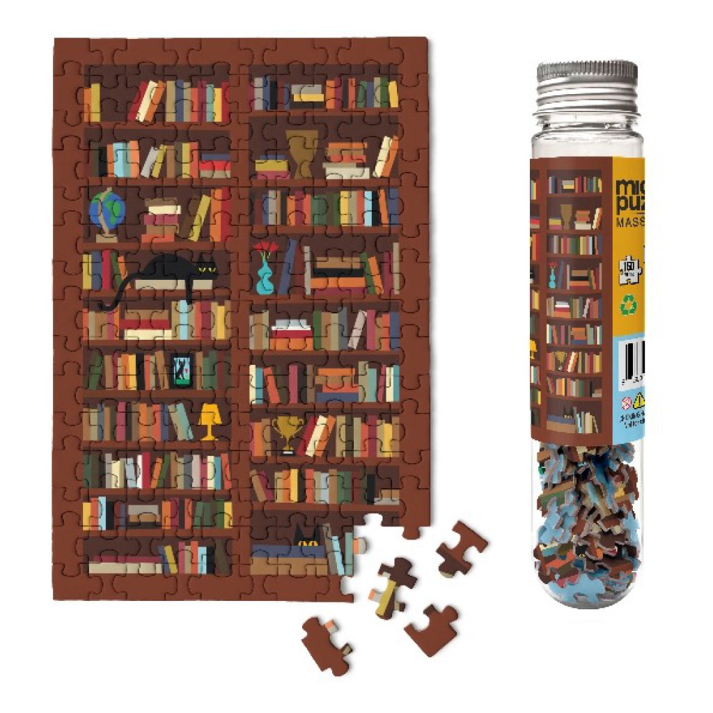 Bookcase Mini Jigsaw Puzzle packaging.
