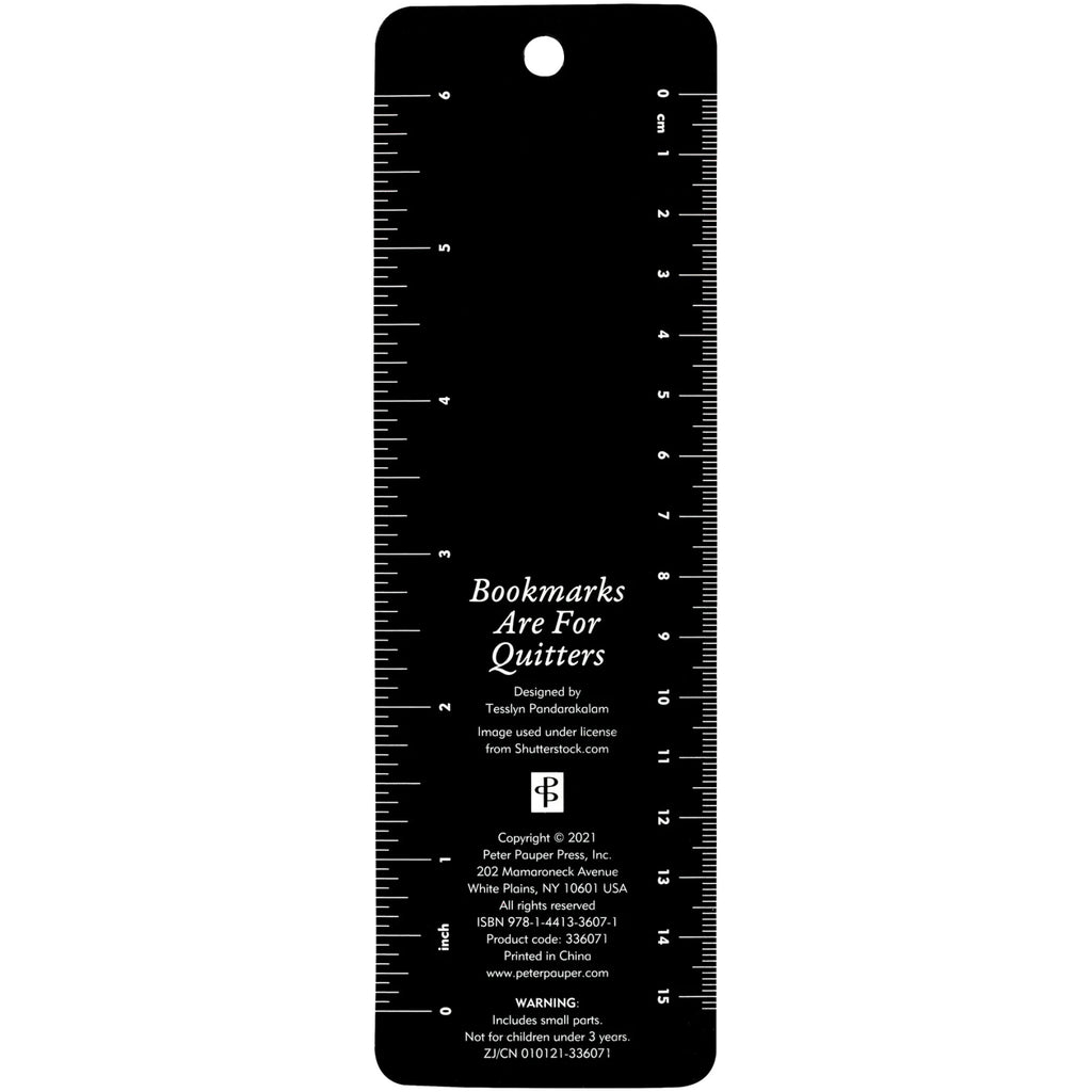 Bookmarks Are For Quitters Beaded Bookmark ruler.