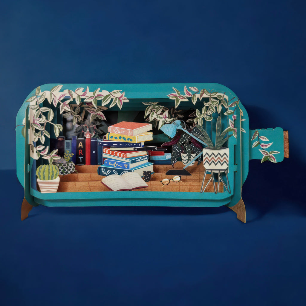Books Message In A Bottle Card .