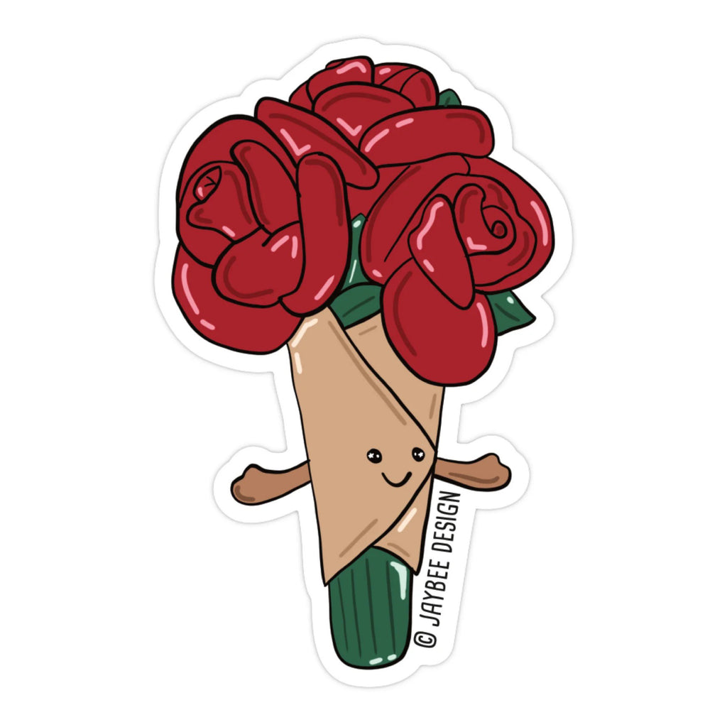 Bouquet Of Roses Vinyl Sticker.