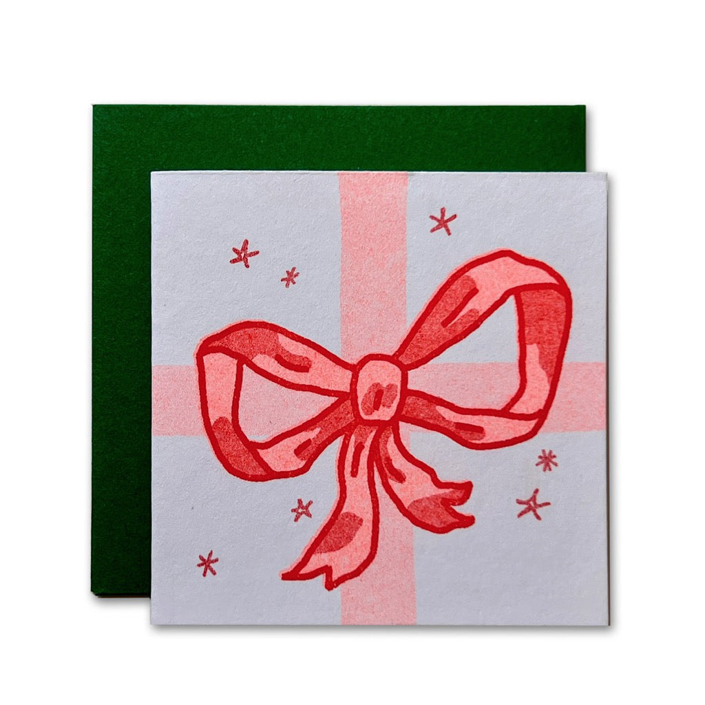 Bow Risograph Tiny Card.
