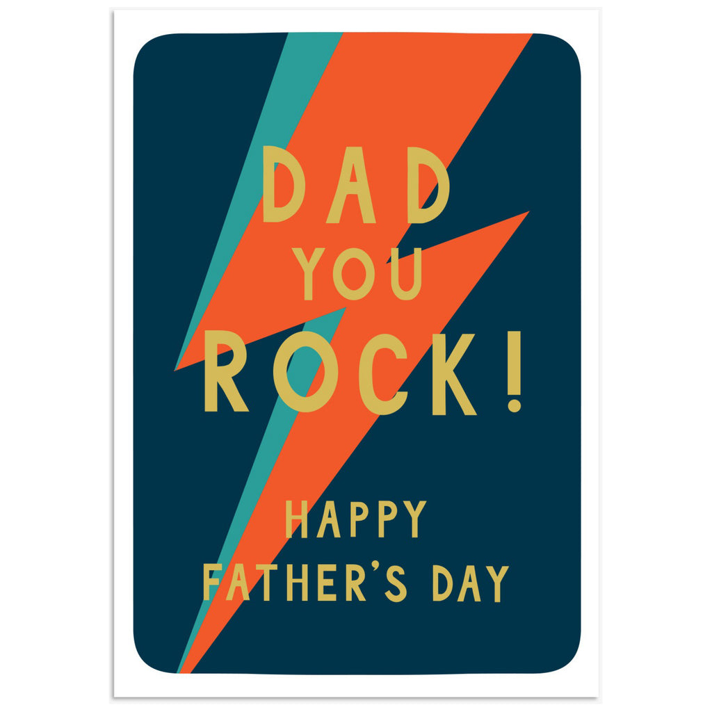 Bowie Bolt Dad You Rock Card.