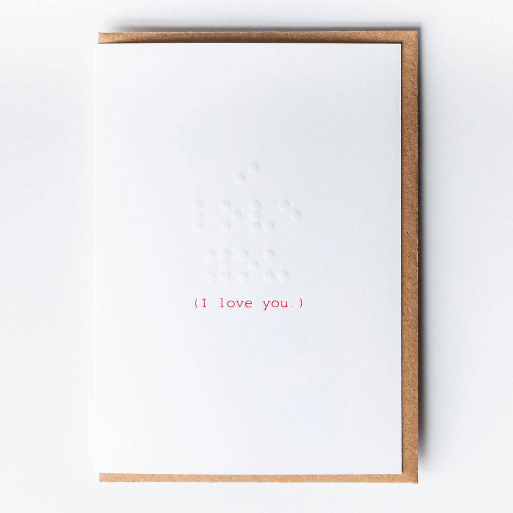 Braille Love Greeting Card.