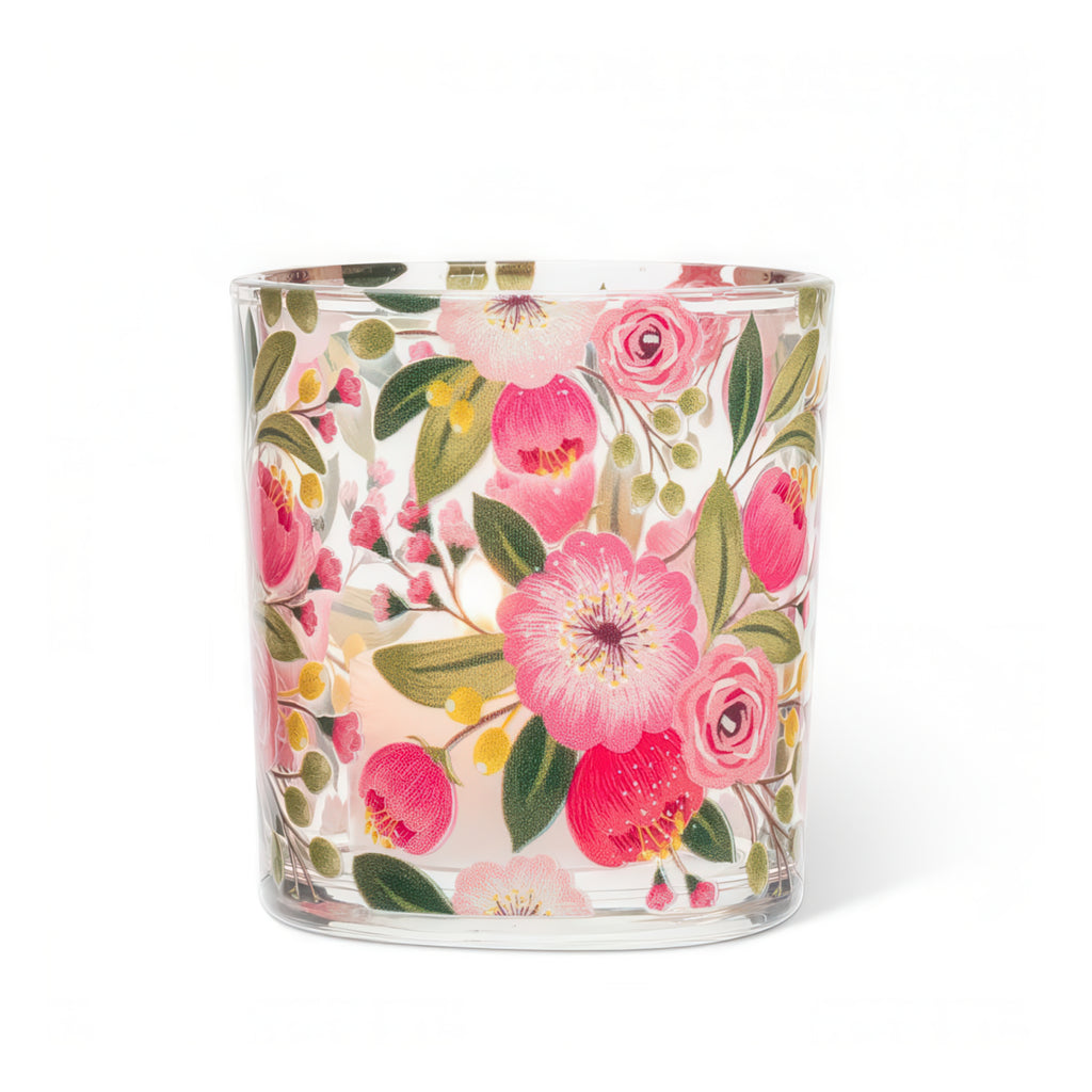 Bright Florals Votive Holder.