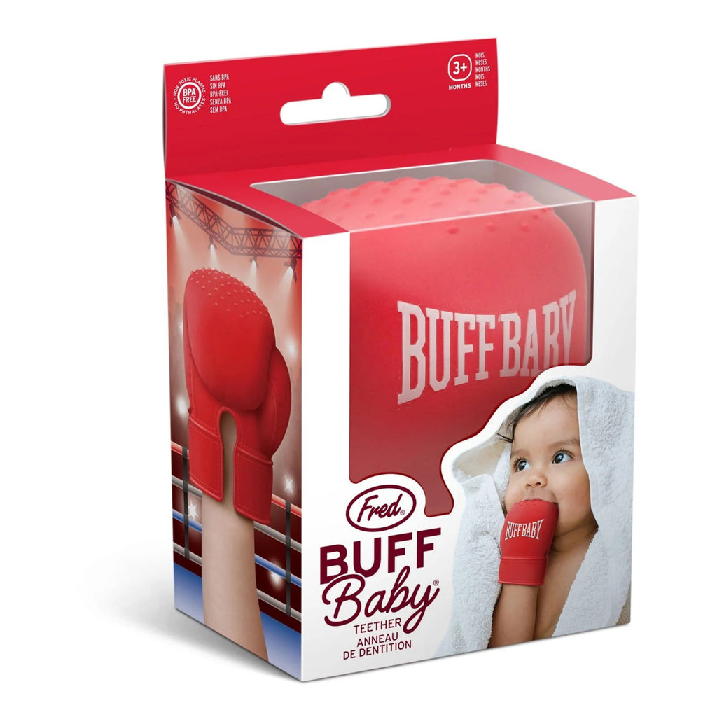 Buff Baby Boxing Glove Teether packaging.