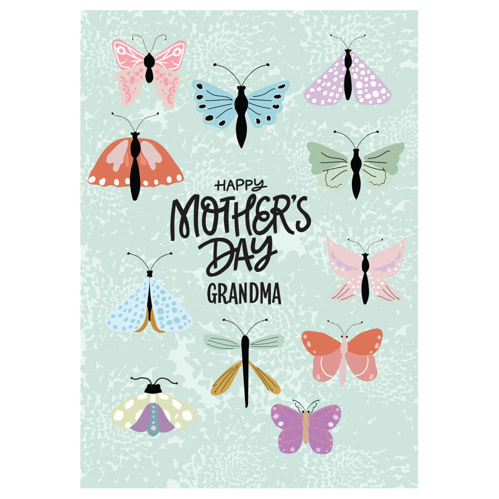 Butterflies Grandma Card.