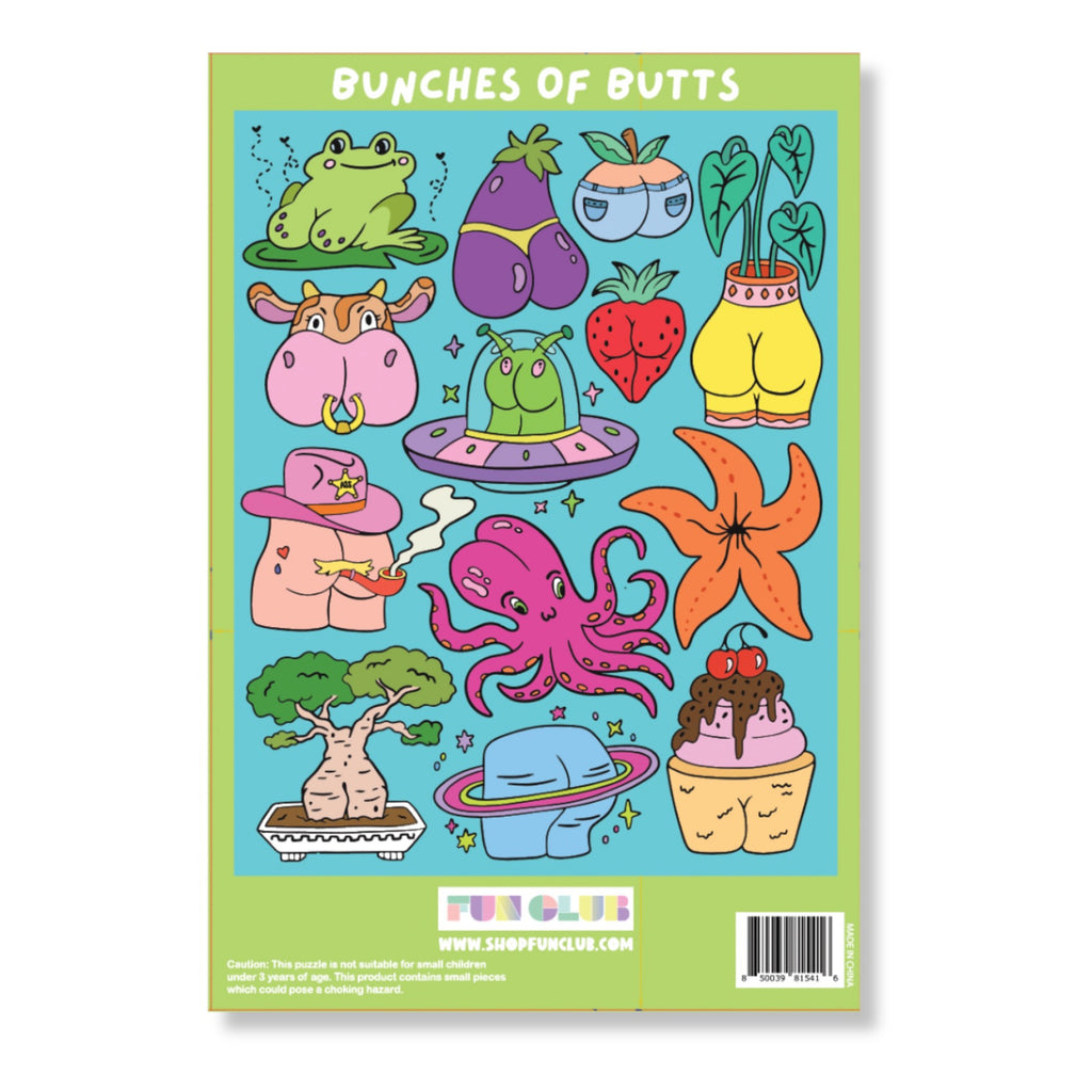 Butts Puzzle packaging.