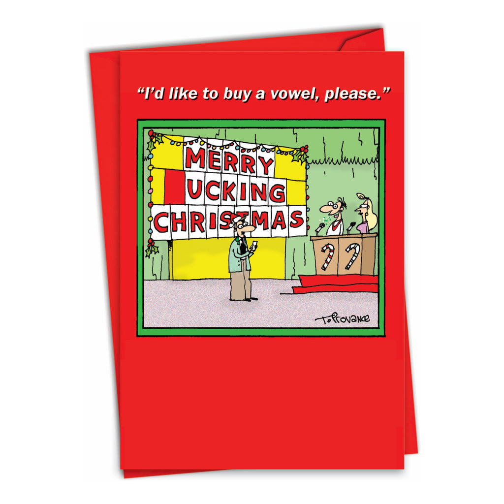 Buy A Vowel Christmas Card.