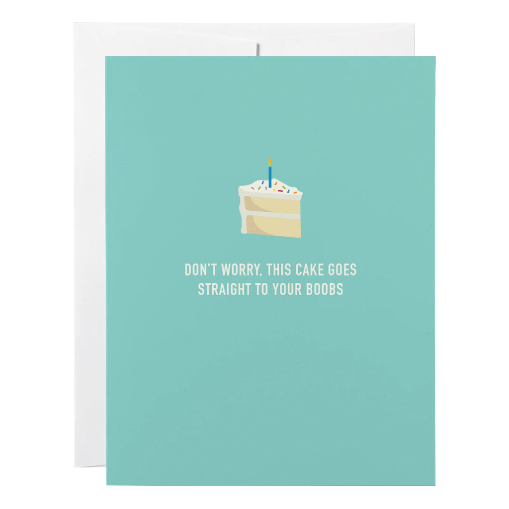 Cake Goes To Your Boobs Card.