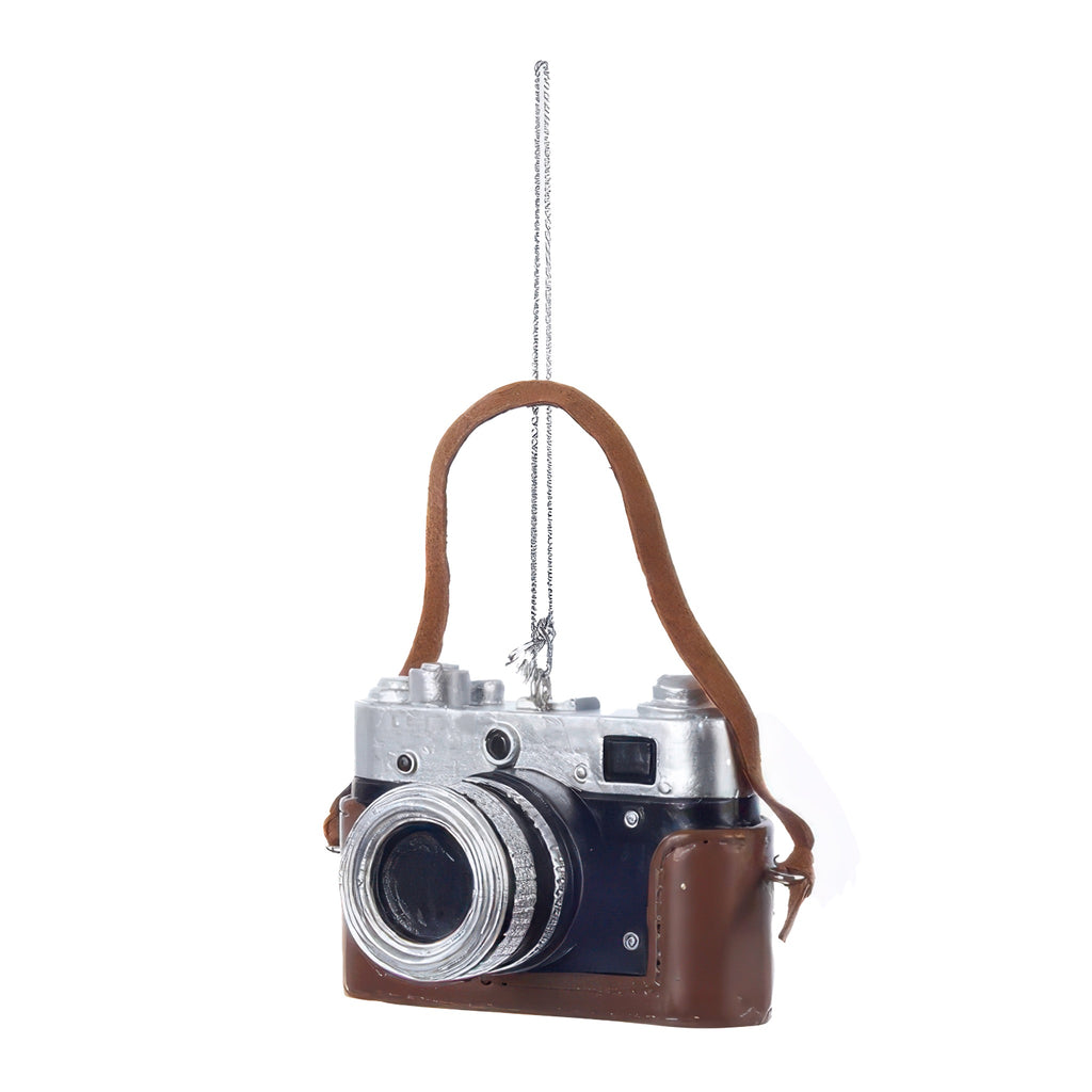 Camera With Strap Ornament - with case.