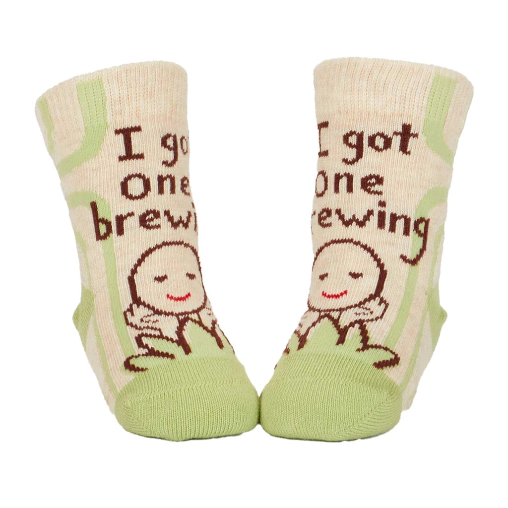 Camera/Brewing Baby Socks - green.