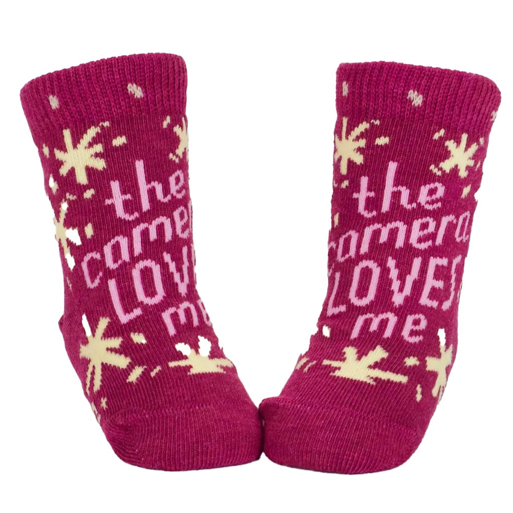 Camera/Brewing Baby Socks - red.