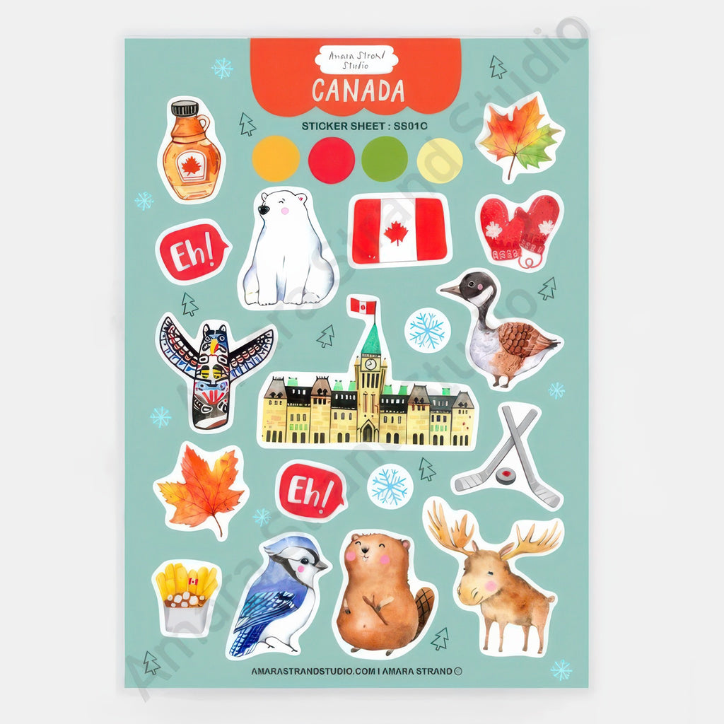 Canada Sticker Sheet.