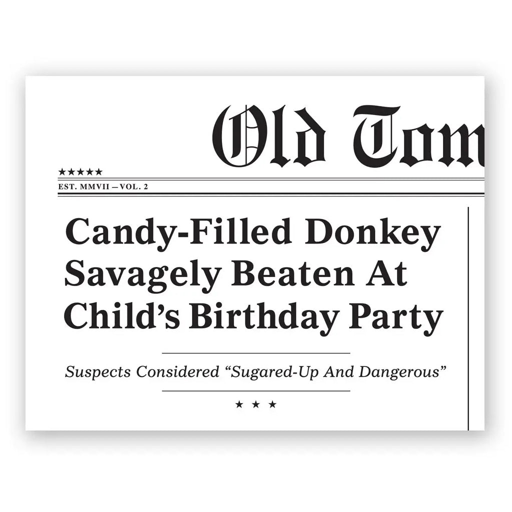 Candy-Filled Donkey Birthday Card.