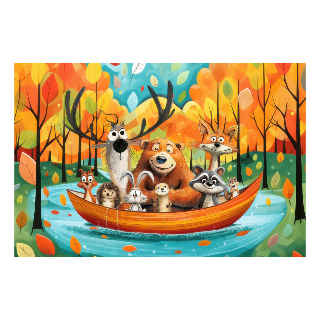 Canoe Critters Mini Jigsaw Puzzle assembled.