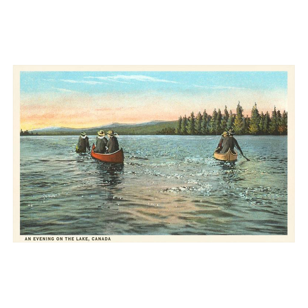 Canoeing on Lake Canada Postcard.