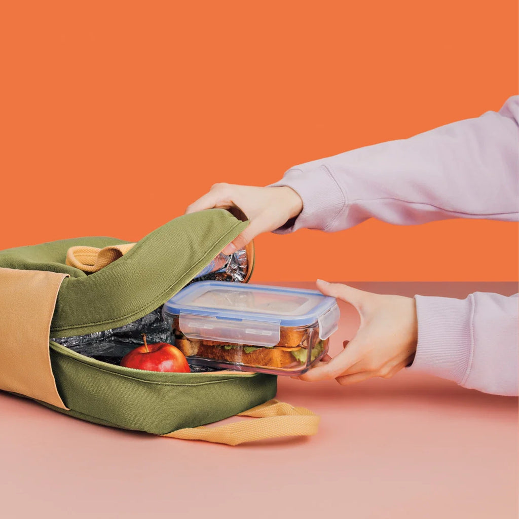 Cantaloupe Weekday Lunch Tote on table.