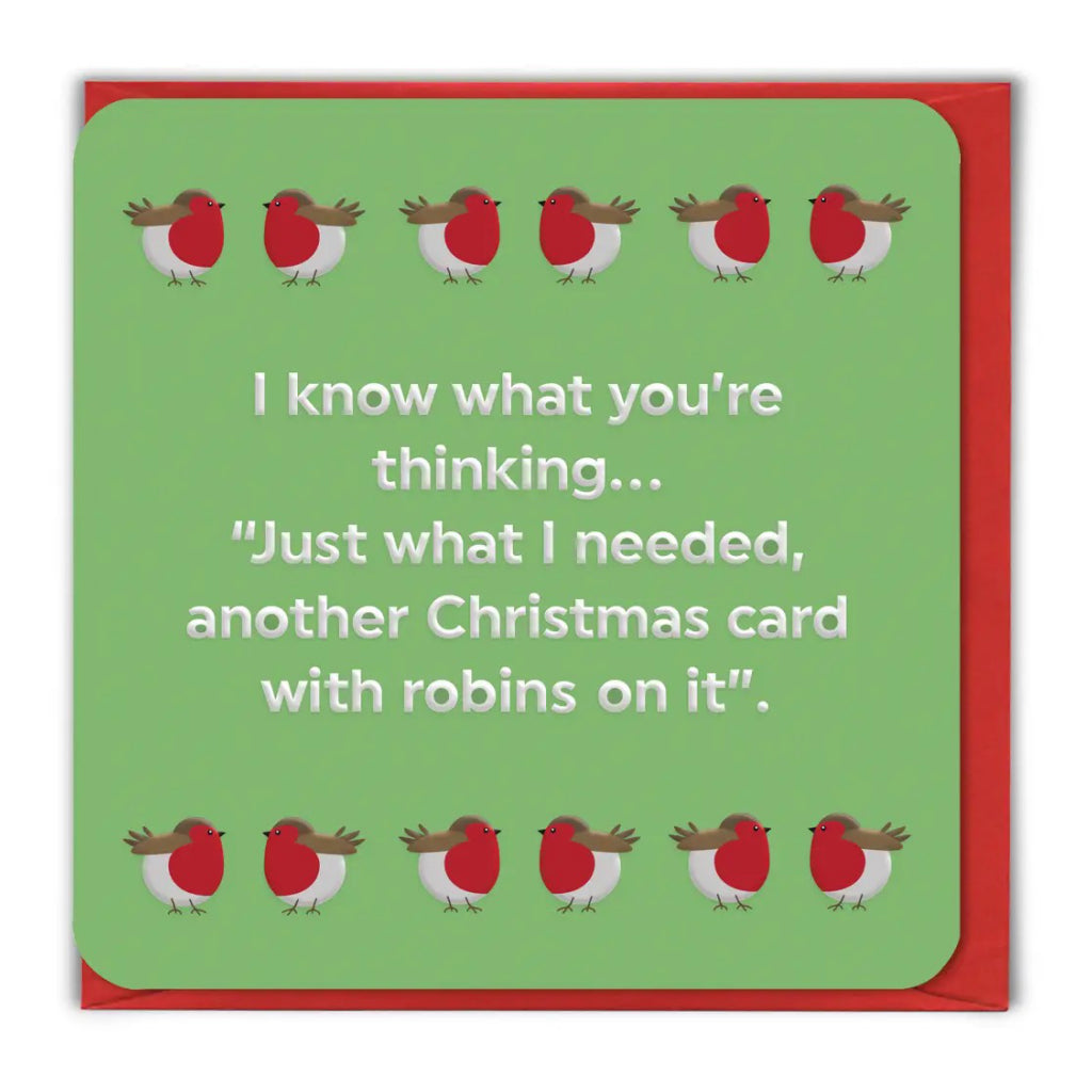 Card With Robins On It Christmas Card.