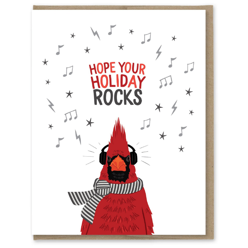 Cardinal Holiday Rocks Card.