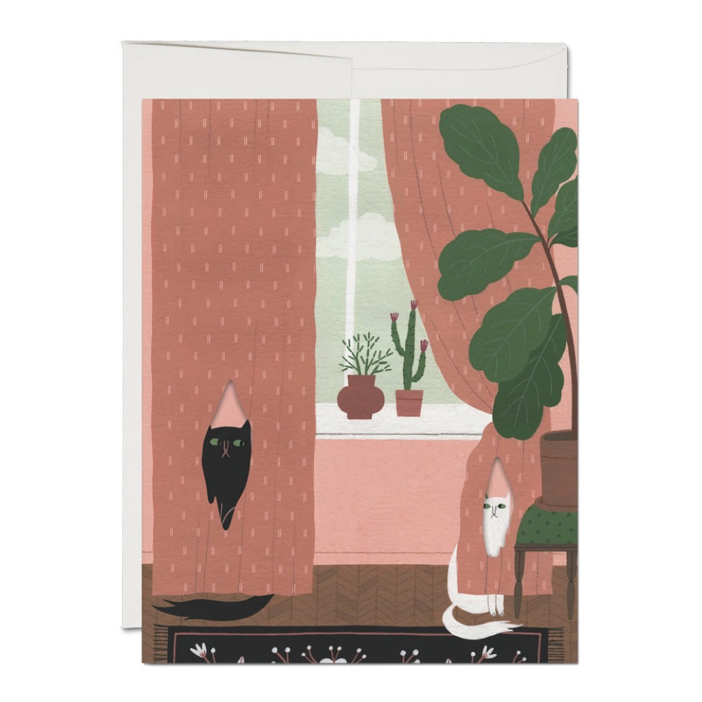 Cat Crimes Greeting Card.