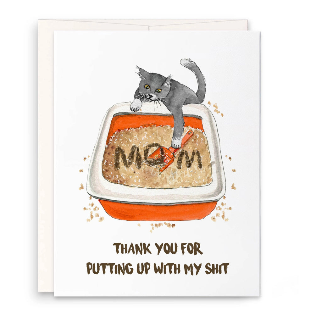 Cat Litterbox Mom Card.