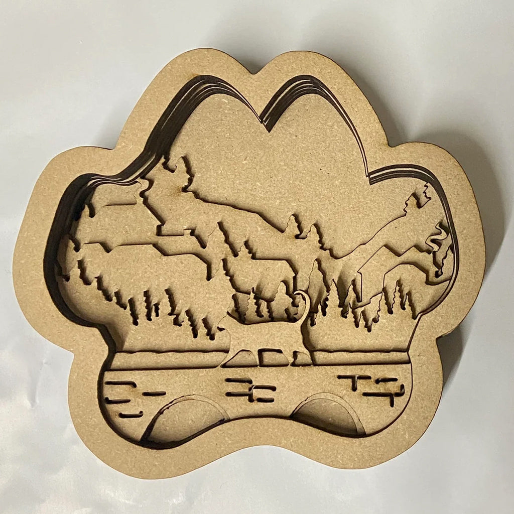 Cat Paw Shadow Box Kit                                                            .