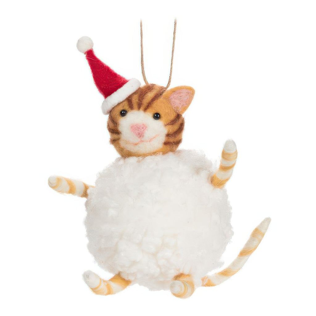 Cat Snowball Ornament.