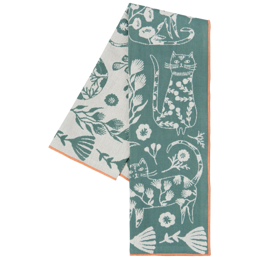 Catbloom Double Cloth Dishtowel folded.