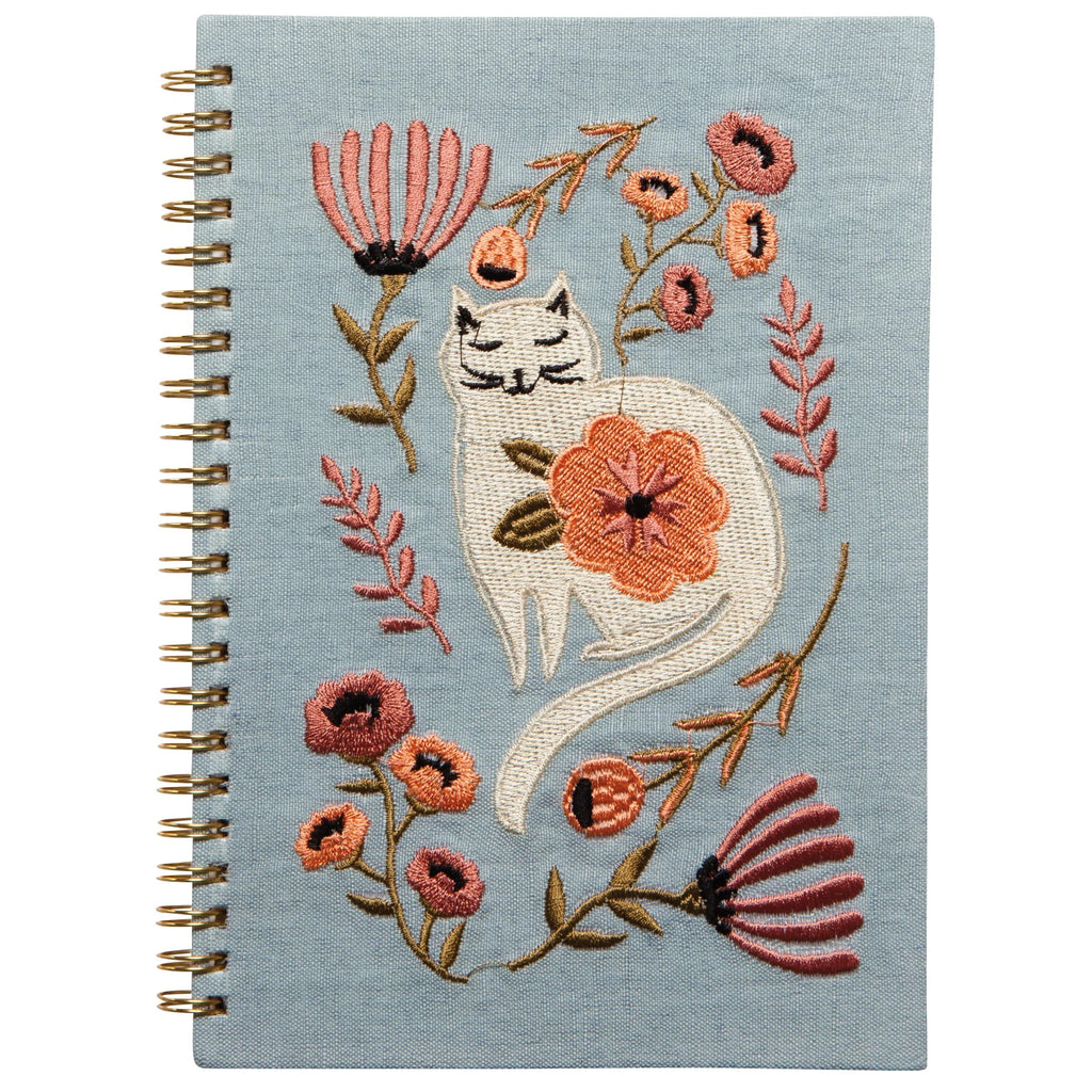 Catbloom Embroidered Notebook.