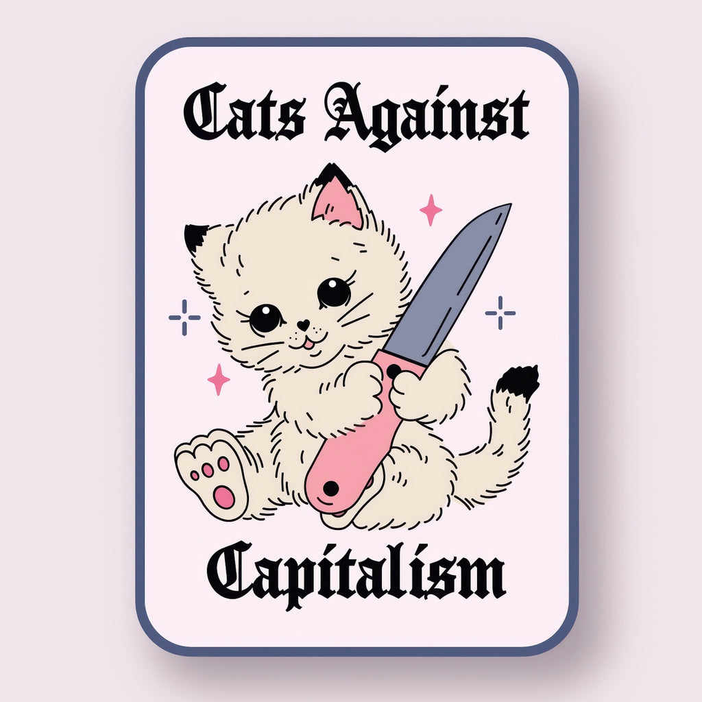 Cats Against Capitalism Sticker.