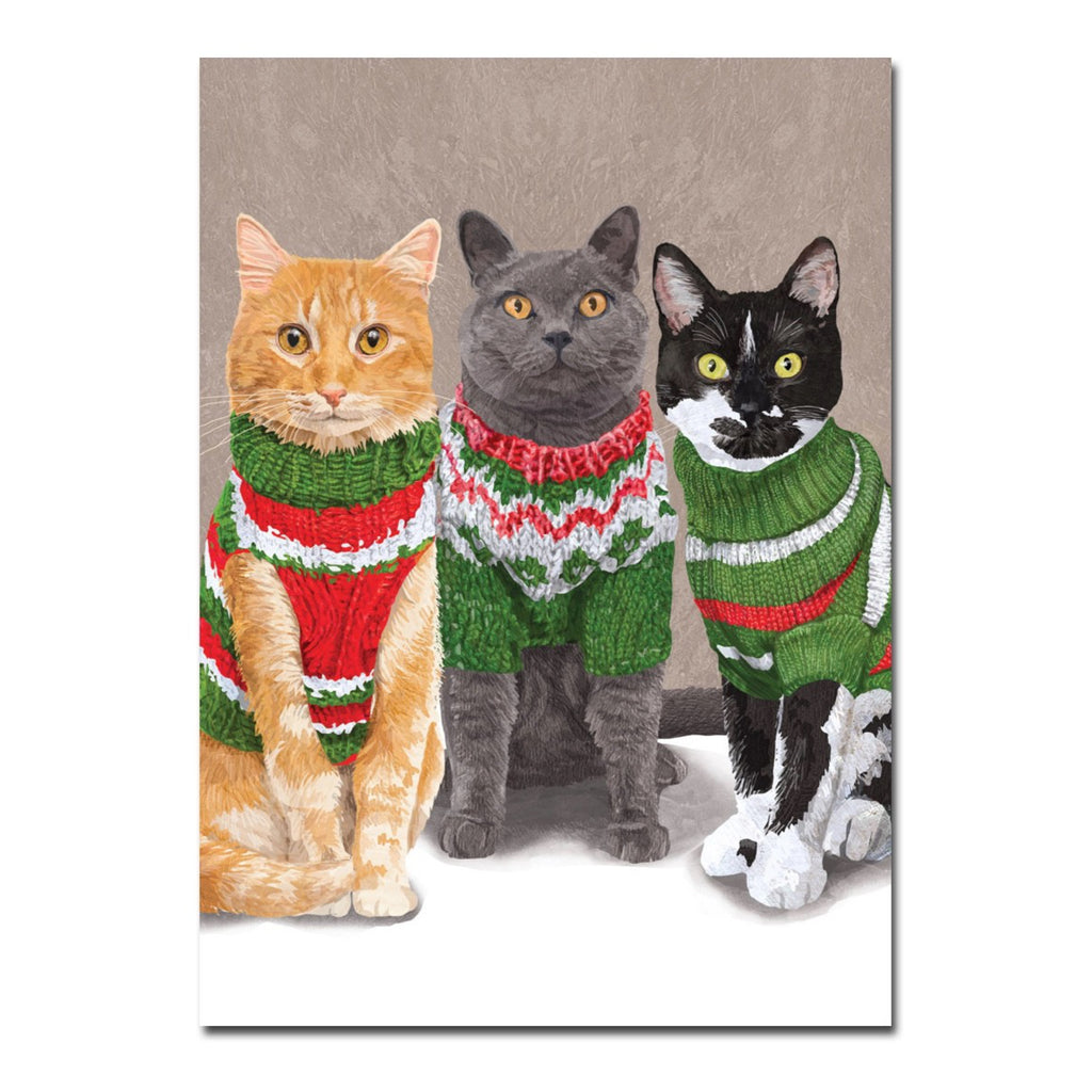 Cats in Sweaters Boxed Holiday Cards.