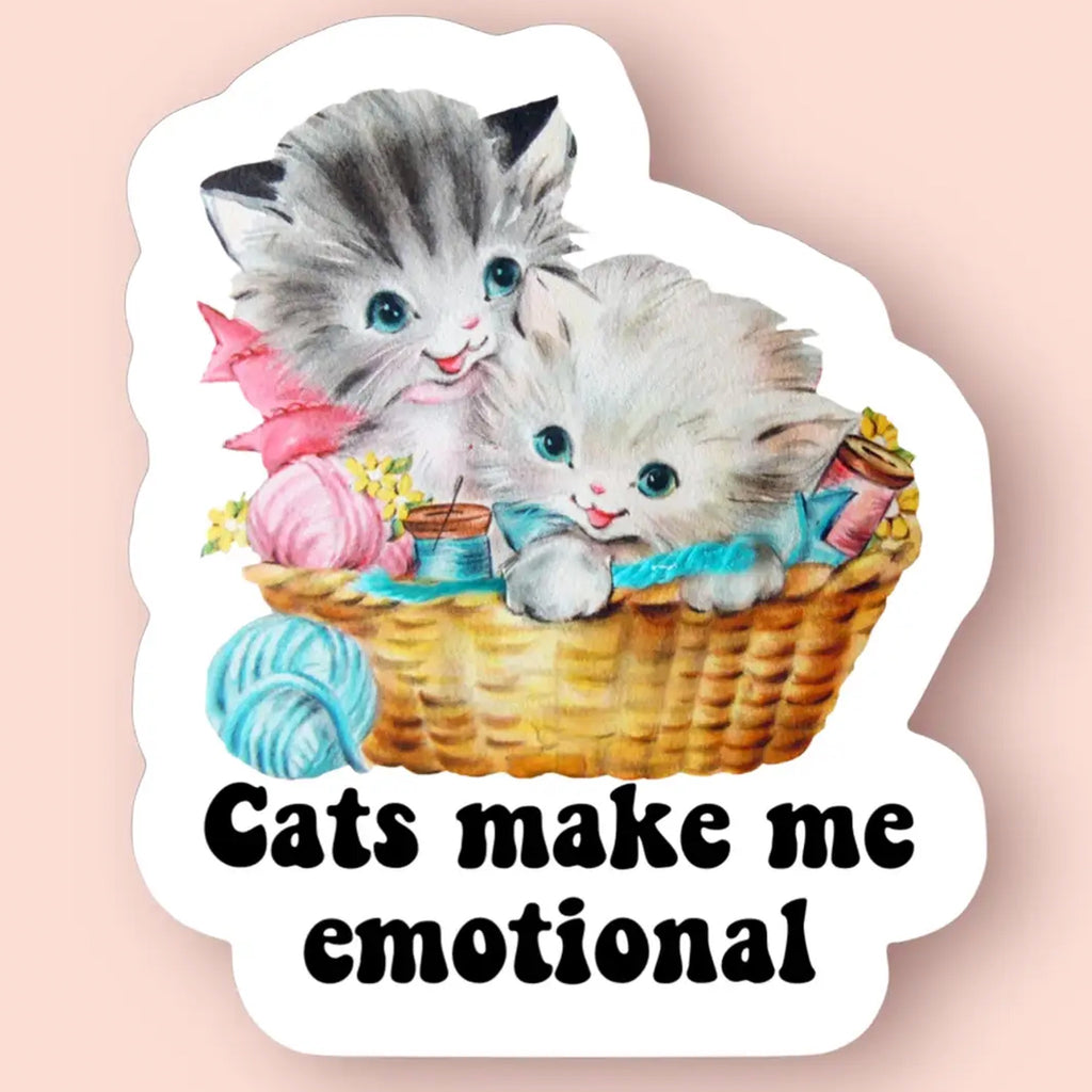 Cats Make Me Emotional Sticker.
