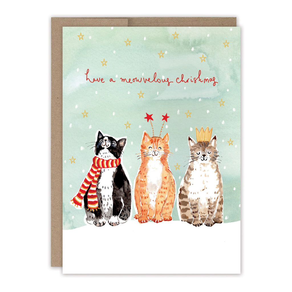 Cats Meowvelous Christmas Boxed Card.