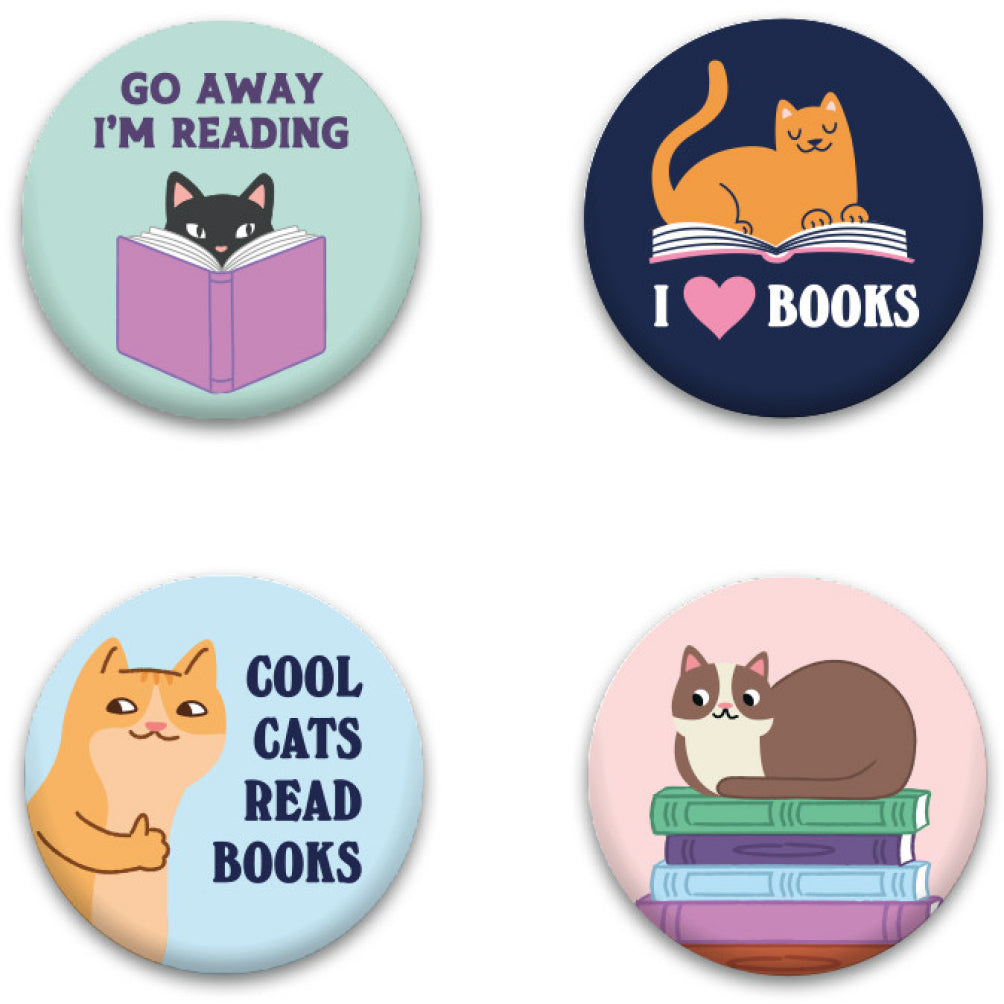 Cats Reading Magnet Set.