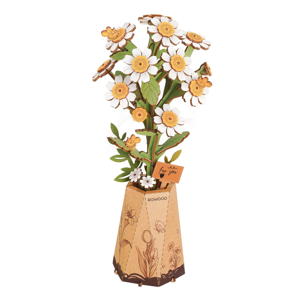 Chamomile 3D Wooden Flower Puzzle.