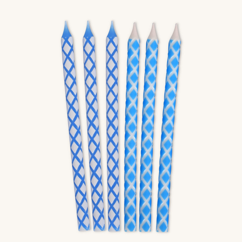 Chanukah Candles Blue & White Diamond.